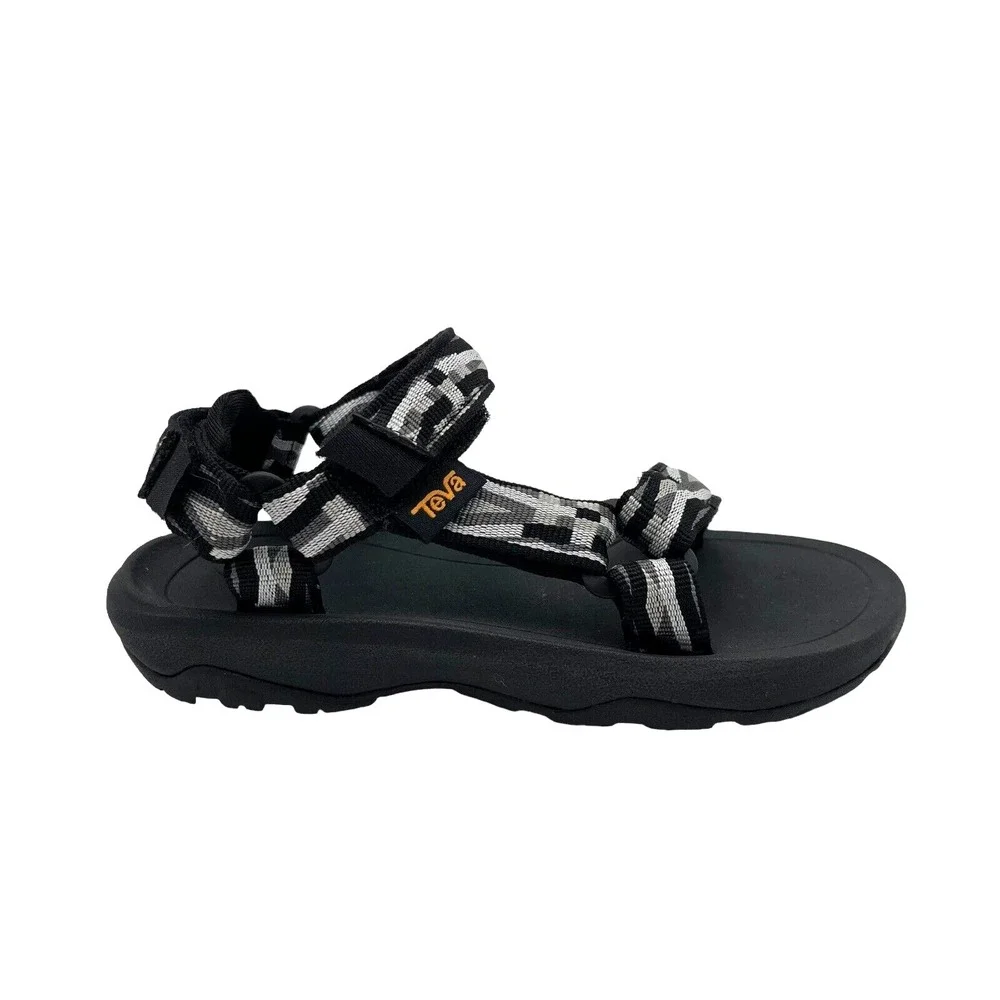 Teva Hurricane Little Boys Sport Sandals Size 12 Black‎ Gray Adjustable Straps